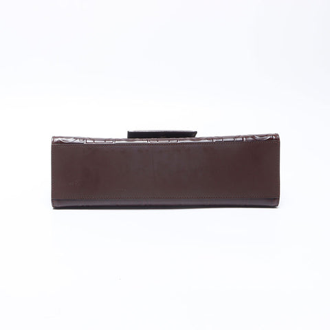 サルヴァトーレフェラガモ Salvatore Ferragamo ガンチーニ 型押し ショルダーバッグ ブラウン WS13870