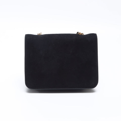 Salvatore Ferragamo Vara Ribbon Suede Shoulder Bag black WS13872