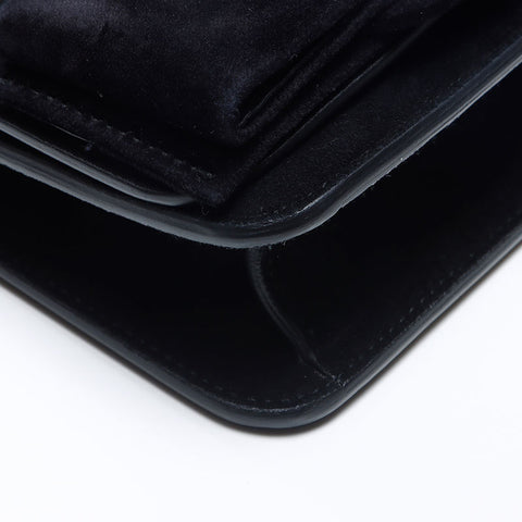 Salvatore Ferragamo Vara Ribbon Suede Shoulder Bag black WS13872