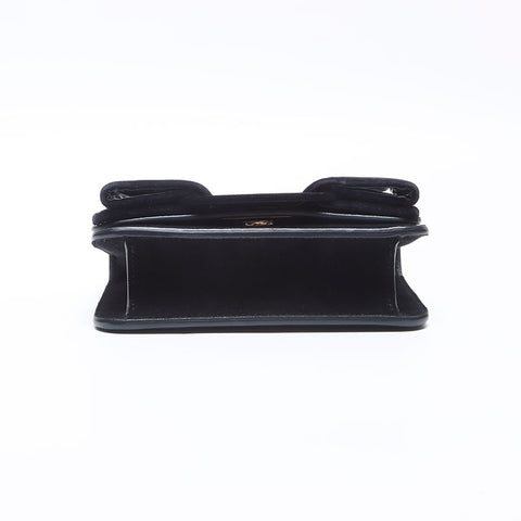 Salvatore Ferragamo Vara Ribbon Suede Shoulder Bag black WS13872