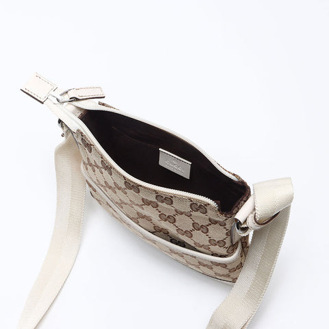 GUCCI GG canvas diagonally hanging Shoulder Bag beige WS13873