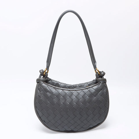 BOTTEGAVENETA INTRECCIATO Gemelli leather Shoulder Bag gray WS13876