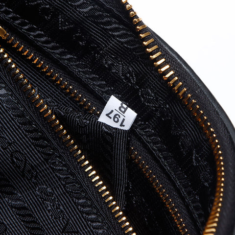 PRADA Testo Gofuru Shoulder Bag black WS13879