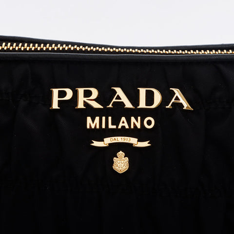 PRADA Testo Gofuru Shoulder Bag black WS13879
