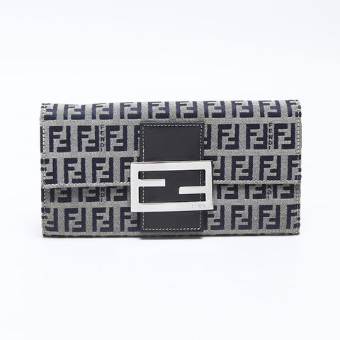 フェンディ FENDI ズッカ柄 長財布 長財布 ベージュ WS13881