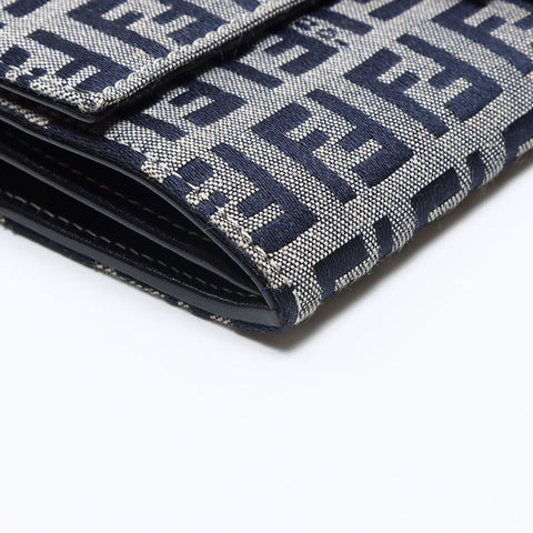 フェンディ FENDI ズッカ柄 長財布 長財布 ベージュ WS13881