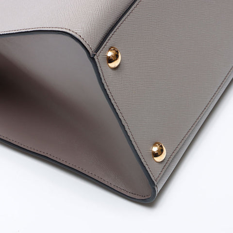 PRADA Saffiano 2WAY Shoulder Bag gray WS13882