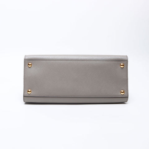 PRADA Saffiano 2WAY Shoulder Bag gray WS13882