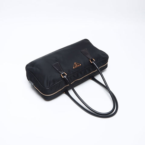 プラダ PRADA ゴールド金具 三角ロゴ トートバッグ ブラック WS13884