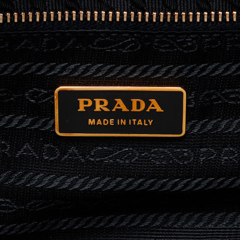 プラダ PRADA ゴールド金具 三角ロゴ トートバッグ ブラック WS13884