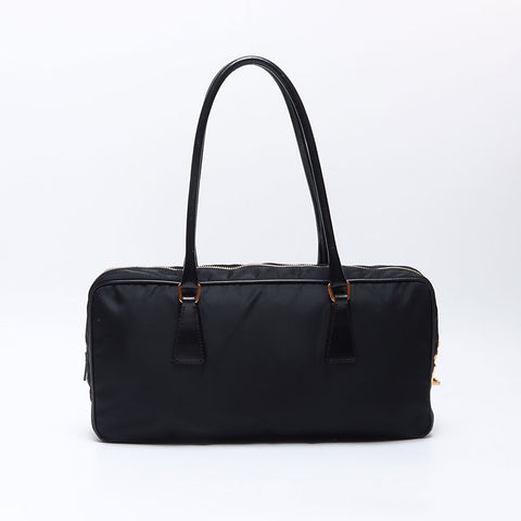 プラダ PRADA ゴールド金具 三角ロゴ トートバッグ ブラック WS13884