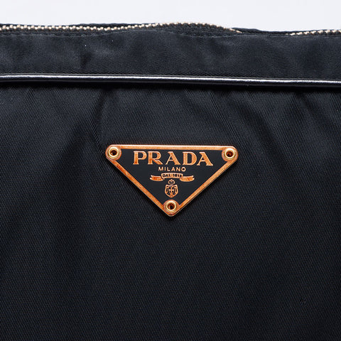 プラダ PRADA ゴールド金具 三角ロゴ トートバッグ ブラック WS13884