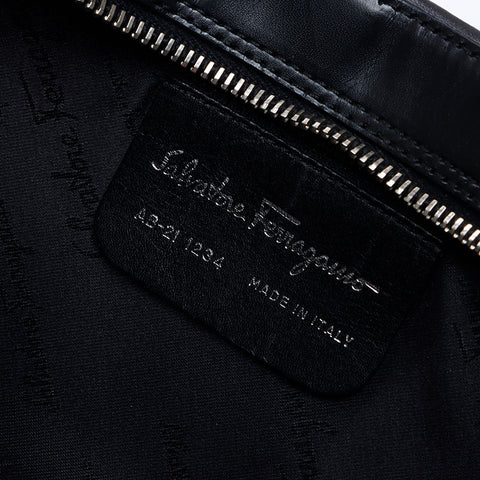 Salvatore Ferragamo Gancini shawl Shoulder Bag black WS13887