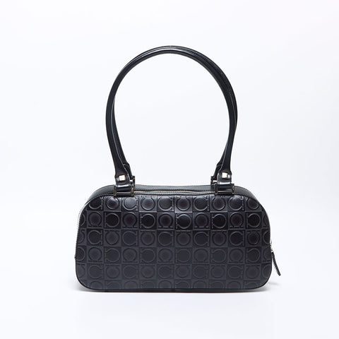 Salvatore Ferragamo Gancini shawl Shoulder Bag black WS13887