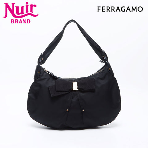 Salvatore Ferragamo Vara ribbon Shoulder Bag black WS13890
