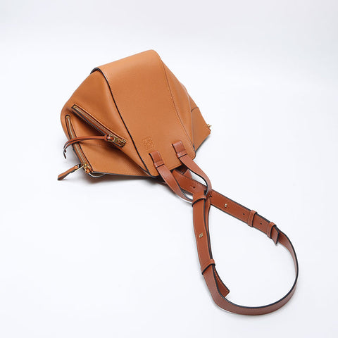 ロエベ LOEWE ハンモック レザー スモール ハンドバッグ ブラウン WS13892