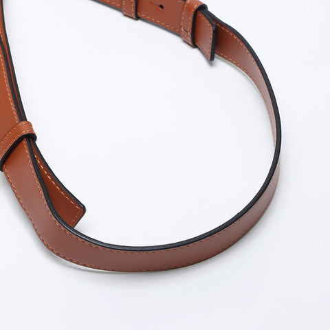 ロエベ LOEWE ハンモック レザー スモール ハンドバッグ ブラウン WS13892