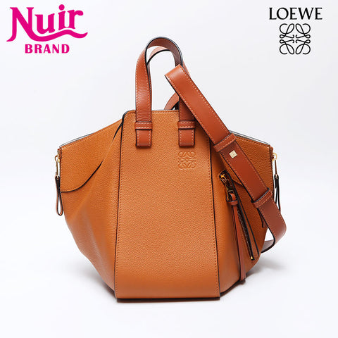 ロエベ LOEWE ハンモック レザー スモール ハンドバッグ ブラウン WS13892