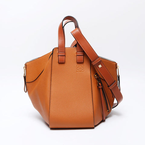 ロエベ LOEWE ハンモック レザー スモール ハンドバッグ ブラウン WS13892
