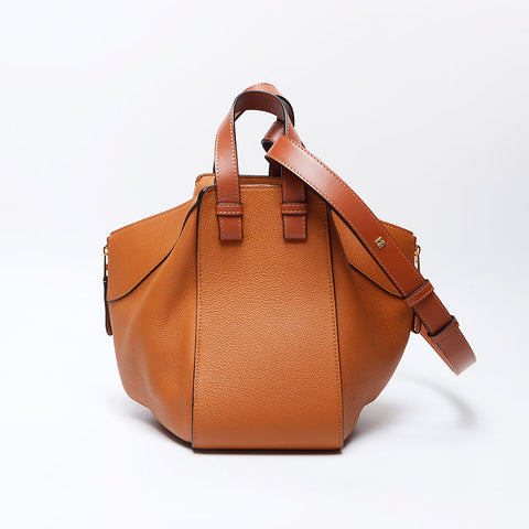 ロエベ LOEWE ハンモック レザー スモール ハンドバッグ ブラウン WS13892