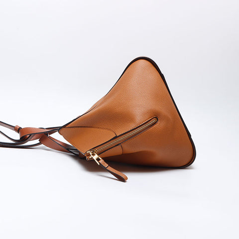 ロエベ LOEWE ハンモック レザー スモール ハンドバッグ ブラウン WS13892