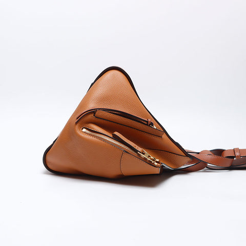 ロエベ LOEWE ハンモック レザー スモール ハンドバッグ ブラウン WS13892