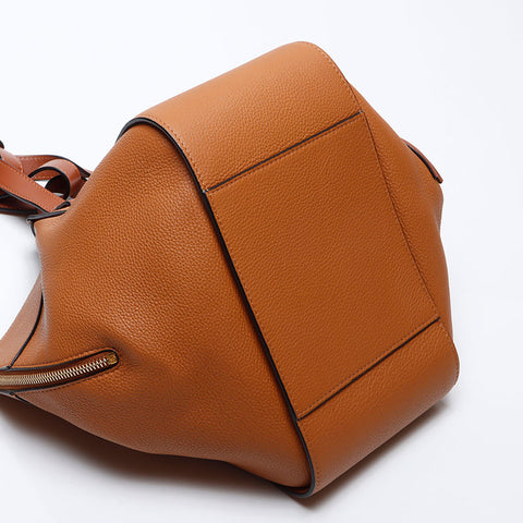 ロエベ LOEWE ハンモック レザー スモール ハンドバッグ ブラウン WS13892