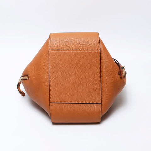 ロエベ LOEWE ハンモック レザー スモール ハンドバッグ ブラウン WS13892