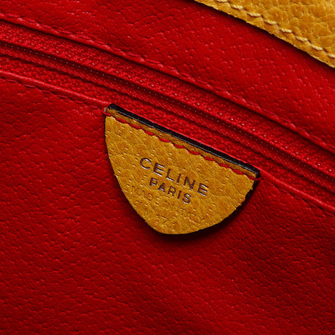 CELINE Gancini leather Shoulder Bag yellow WS13893