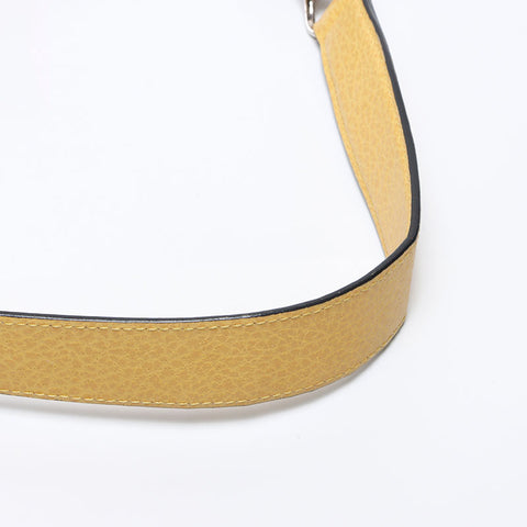 CELINE Gancini leather Shoulder Bag yellow WS13893