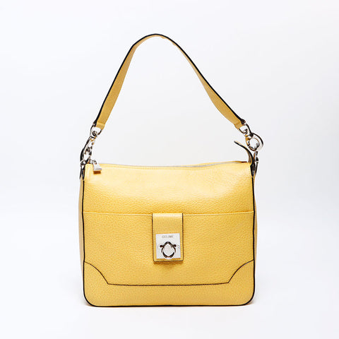 CELINE Gancini leather Shoulder Bag yellow WS13893