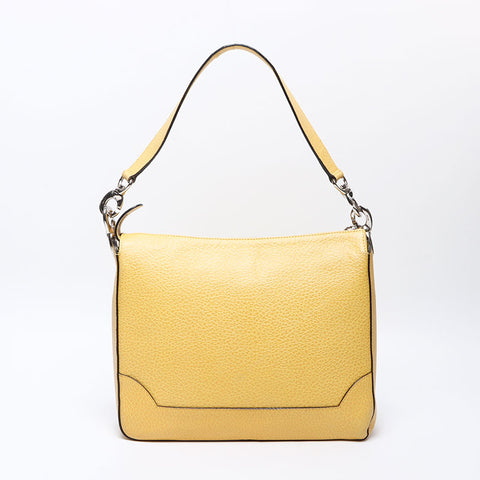 CELINE Gancini leather Shoulder Bag yellow WS13893