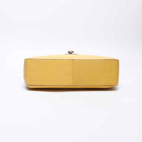 CELINE Gancini leather Shoulder Bag yellow WS13893