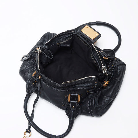 クロエ Chloe レザー パディントン ハンドバッグ ブラック WS13898