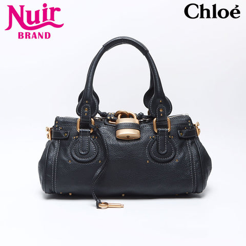 クロエ Chloe レザー パディントン ハンドバッグ ブラック WS13898