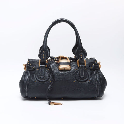 クロエ Chloe レザー パディントン ハンドバッグ ブラック WS13898