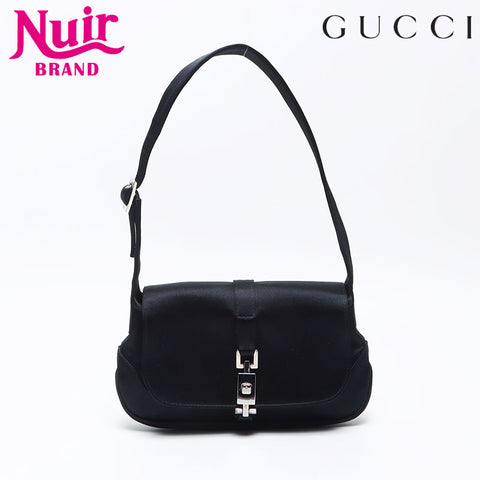 グッチ GUCCI サテン ジャッキー ミニ ショルダーバッグ ブラック WS13900