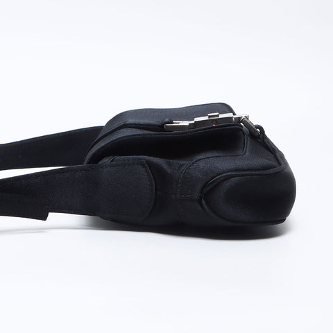 グッチ GUCCI サテン ジャッキー ミニ ショルダーバッグ ブラック WS13900