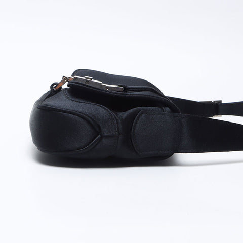 グッチ GUCCI サテン ジャッキー ミニ ショルダーバッグ ブラック WS13900