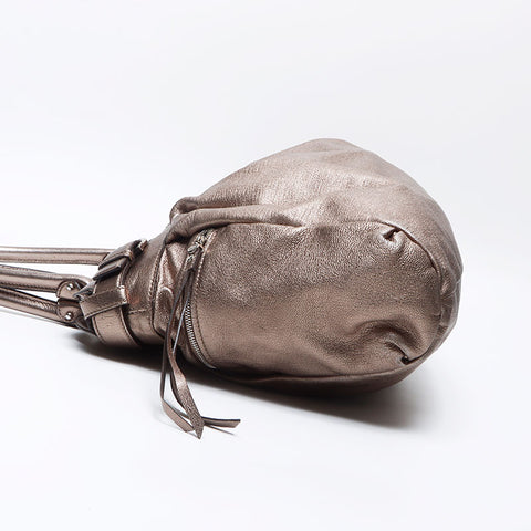 Salvatore Ferragamo Gancini leather Handbag gold WS13903