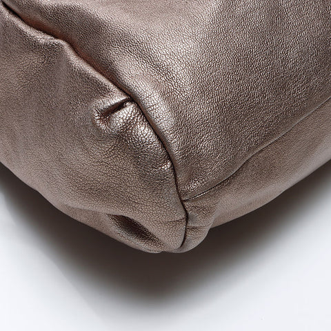 Salvatore Ferragamo Gancini leather Handbag gold WS13903