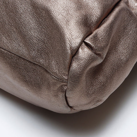 Salvatore Ferragamo Gancini leather Handbag gold WS13903