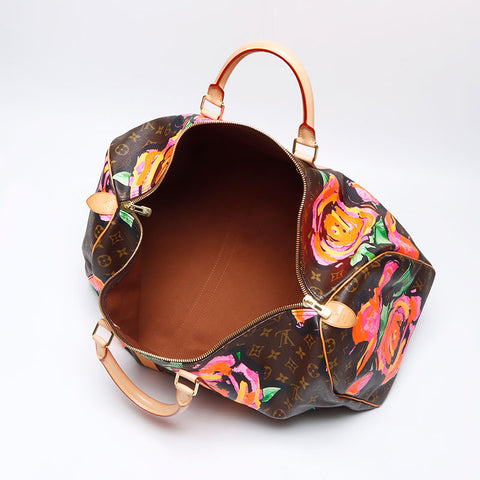 LOUIS VUITTON 2008 Keepall 50 Rose Boston Tasche Braun WS13906