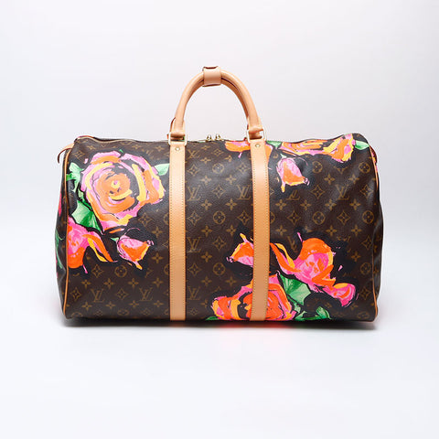 LOUIS VUITTON 2008 Keepall 50 Rose Boston Tasche Braun WS13906