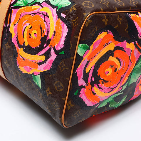 LOUIS VUITTON 2008 Keepall 50 Rose Boston Tasche Braun WS13906