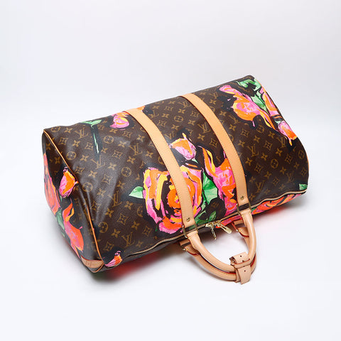 LOUIS VUITTON 2008 Keepall 50 Rose Boston Tasche Braun WS13906