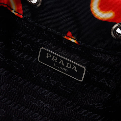 PRADA Testo Culoy Heart Nylon Valentine 2way Duet Umhängetasche schwarz WS13907
