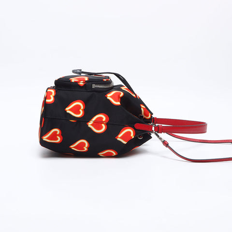 プラダ PRADA テストート キュロイ ハート ナイロン バレンタイン 2way デュエット ショルダーバッグ ブラック WS13907