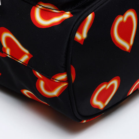 PRADA Testo Culoy Heart Nylon Valentine 2way Duet Umhängetasche schwarz WS13907