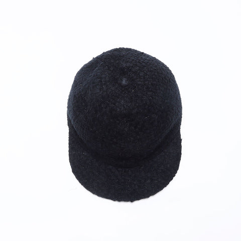 シャネル CHANEL ココマーク ツイード Size:M キャップ ブラック WS13908